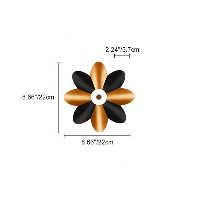 Modern Minimalist Waterproof Plum Blossom Die-Cast Aluminum Acrylic LED Wall Sconce Lamp For Living Room