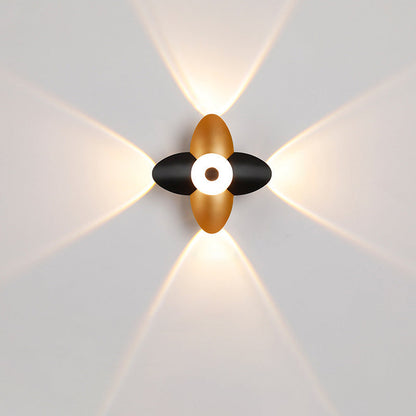 Modern Minimalist Waterproof Plum Blossom Die-Cast Aluminum Acrylic LED Wall Sconce Lamp For Living Room