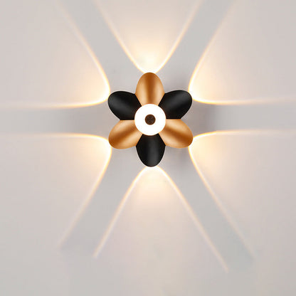 Modern Minimalist Waterproof Plum Blossom Die-Cast Aluminum Acrylic LED Wall Sconce Lamp For Living Room