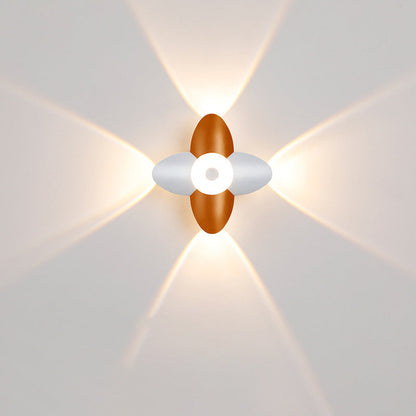 Modern Minimalist Waterproof Plum Blossom Die-Cast Aluminum Acrylic LED Wall Sconce Lamp For Living Room