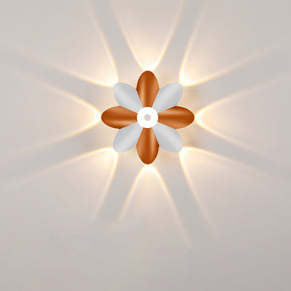 Modern Minimalist Waterproof Plum Blossom Die-Cast Aluminum Acrylic LED Wall Sconce Lamp For Living Room