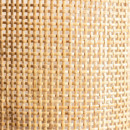 Traditional Japanese Semicircle Reticulated Hardware Rattan 1-Light Wall Sconce Lamp For Bedroom