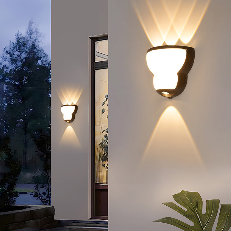 Contemporary Creative Waterproof Gourd Die-Cast Aluminum LED Outdoor Wall Sconce Lamp For Outdoor Patio