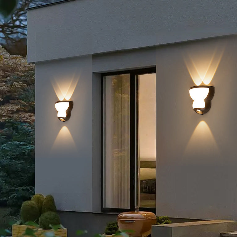 Contemporary Creative Waterproof Gourd Die-Cast Aluminum LED Outdoor Wall Sconce Lamp For Outdoor Patio