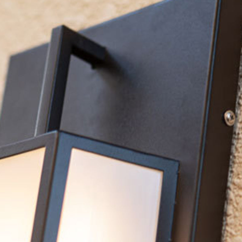 Modern Luxury Waterproof Rectangular Stainless Steel Faux Dolomite LED Outdoor Wall Sconce Lamp For Garden