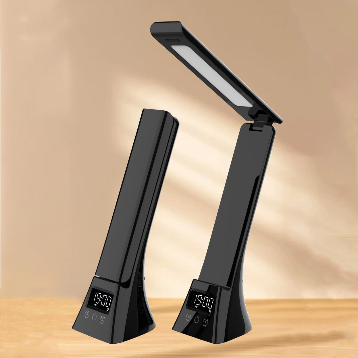 Modern Minimalist Rectangle Trapezoid Foldable ABS PC LED Table Lamp For Bedroom