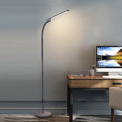 Modern Minimalist Long Pole Rectangular ABS Aluminum LED Standing Floor Lamp For Living Room