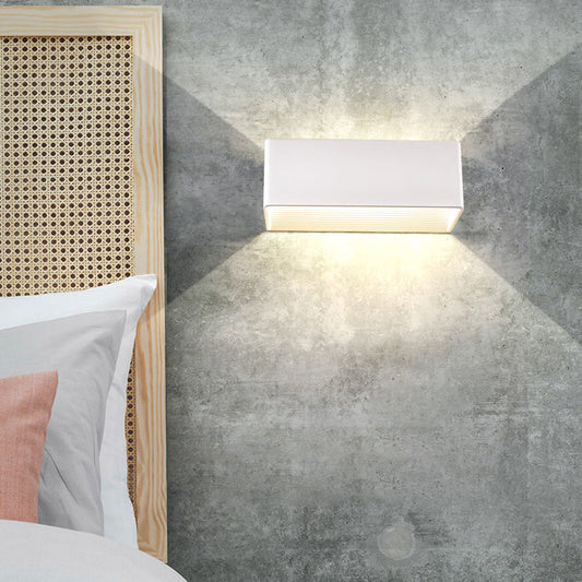 Modern Minimalist Rectangular Aluminum LED Wall Sconce Lamp For Living Room