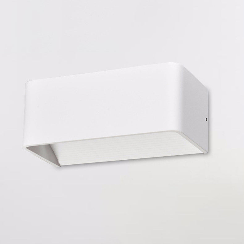 Modern Minimalist Rectangular Aluminum LED Wall Sconce Lamp For Living Room