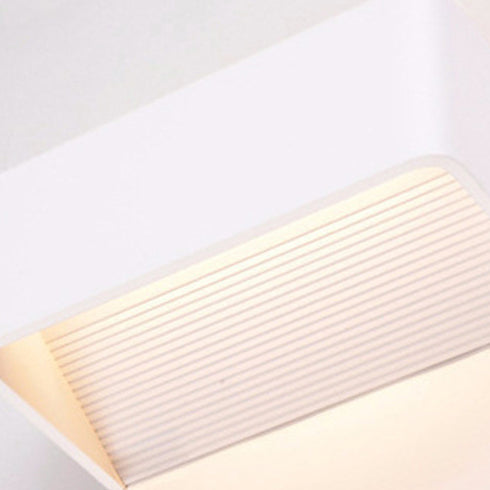 Modern Minimalist Rectangular Aluminum LED Wall Sconce Lamp For Living Room