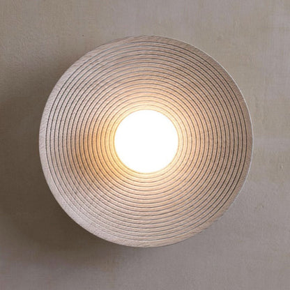 Traditional Vintage Bowl Round Resin Glass 1-Light Wall Sconce Lamp For Living Room