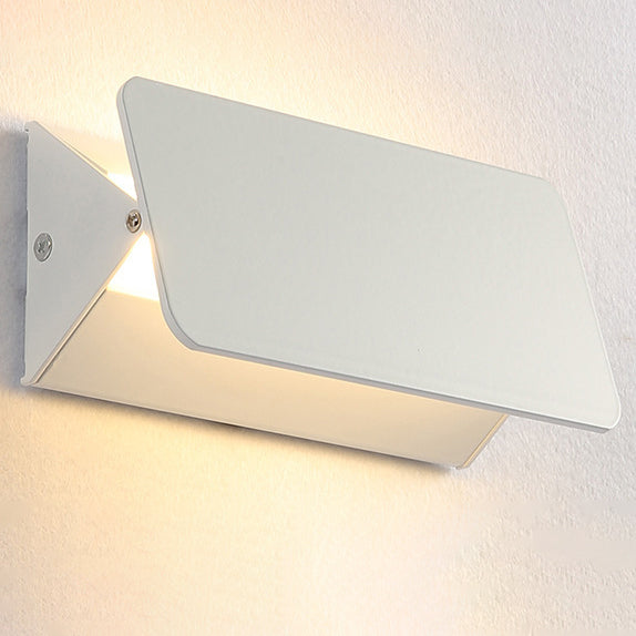 مصباح حائط LED من الألومنيوم على شكل مثلث مستطيل بتصميم عصري بسيط لغرفة النوم 