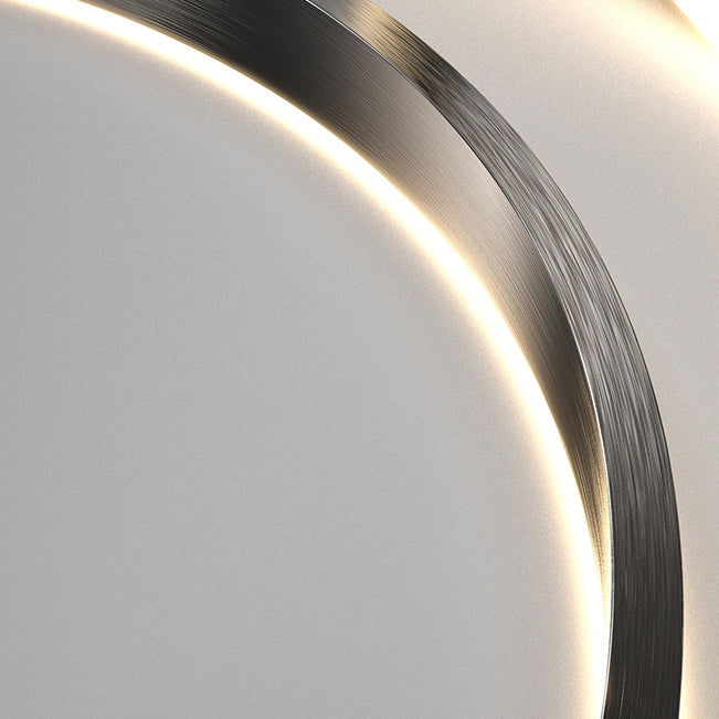 Contemporary Scandinavian Round Multi Tier T-Base Aluminum Acrylic LED Pendant Light For Living Room