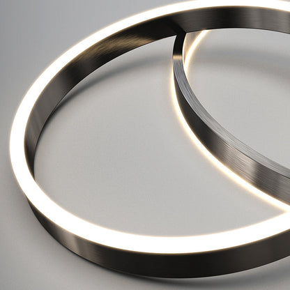 Contemporary Scandinavian Round Multi Tier T-Base Aluminum Acrylic LED Pendant Light For Living Room