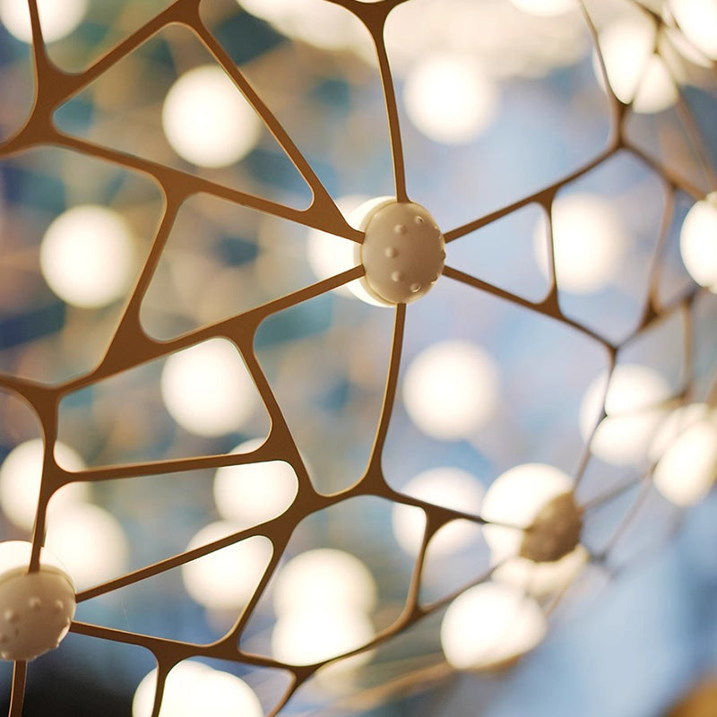 Contemporary Creative Oval Bird's Nest Stainless Steel PC LED Pendant Light For Living Room