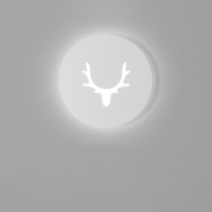 Contemporary Creative Rectangle Round Rose Note Deer Iron Acrylic LED Wall Sconce Lamp For Bedroom