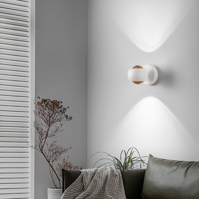 مصباح حائط LED زجاجي كروي من الألومنيوم بتصميم عصري بسيط لغرفة النوم 