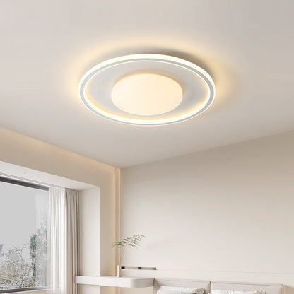 Contemporary Scandinavian Square Round Rectangle Iron Aluminum Silicone Acrylic LED Flush Mount Ceiling Light For Living Room