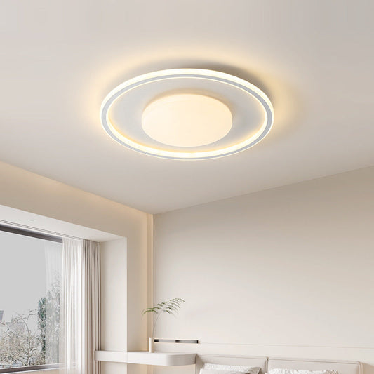 Contemporary Scandinavian Square Round Rectangle Iron Aluminum Silicone Acrylic LED Flush Mount Ceiling Light For Living Room