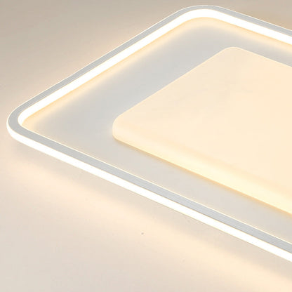 Contemporary Scandinavian Square Round Rectangle Iron Aluminum Silicone Acrylic LED Flush Mount Ceiling Light For Living Room