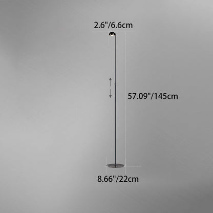 Modern Minimalist Semicircle Cylinder Aluminum Glass LED Standing Floor Lamp For Living Room