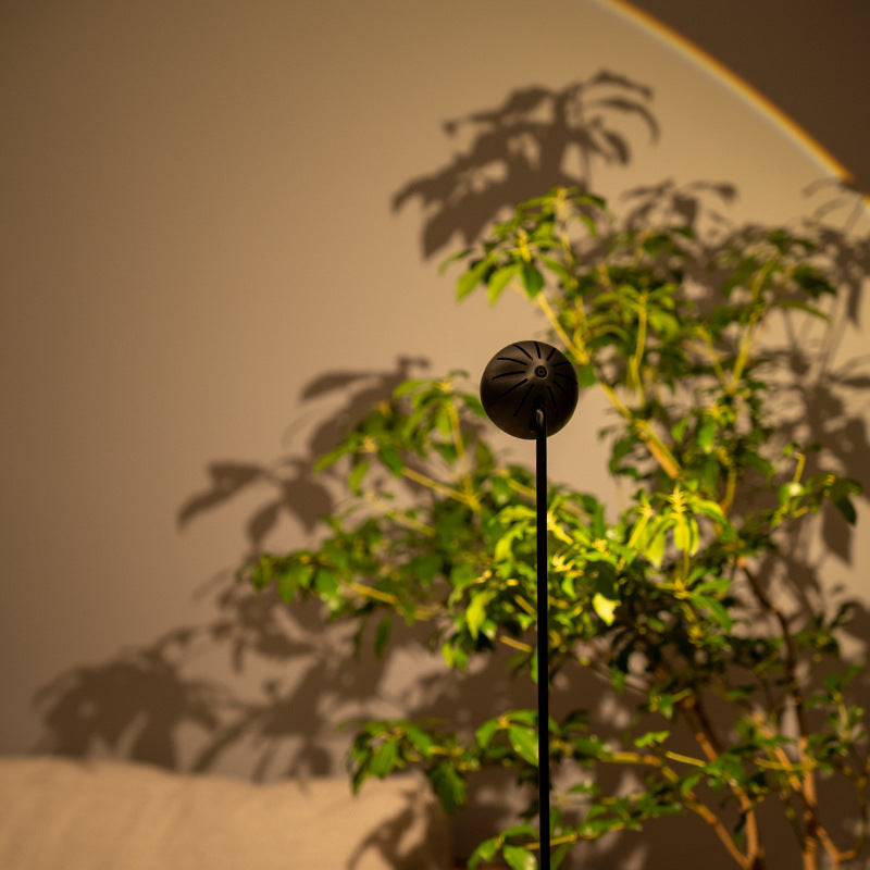 Modern Minimalist Semicircle Cylinder Aluminum Glass LED Standing Floor Lamp For Living Room