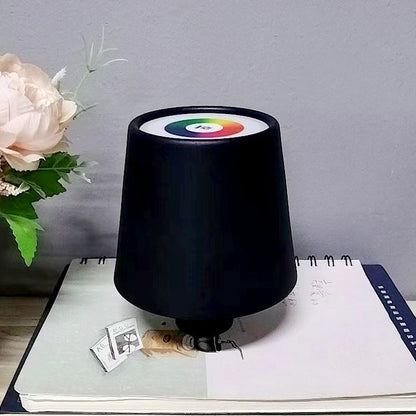 Contemporary Creative Round Table Cylinder ABS Plastic Wine LED Table Lamp For Bedroom