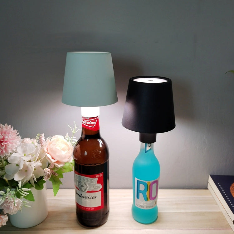 Contemporary Creative Round Table Cylinder ABS Plastic Wine LED Table Lamp For Bedroom