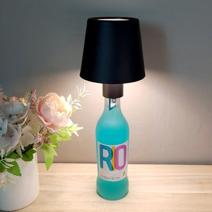 Contemporary Creative Round Table Cylinder ABS Plastic Wine LED Table Lamp For Bedroom
