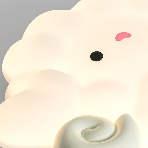 Contemporary Creative Cartoon Kids Sheep Iron Rolled Plastic LED Flush Mount Ceiling Light For Bedroom