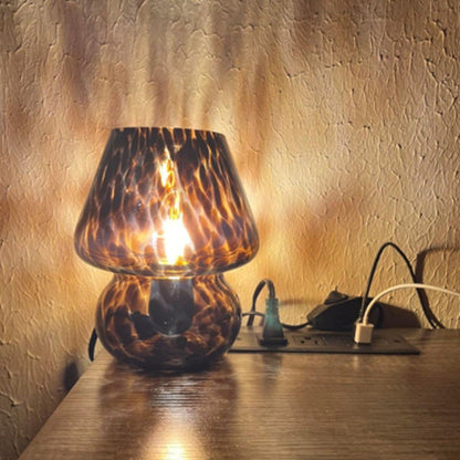 Contemporary Creative Spherical Round Table Dot Glass 1-Light Table Lamp For Bedroom