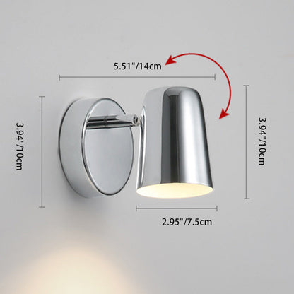 Modern Simplicity Geometric Circle Aluminum Glass 1-Light Wall Sconce Lamp For Living Room