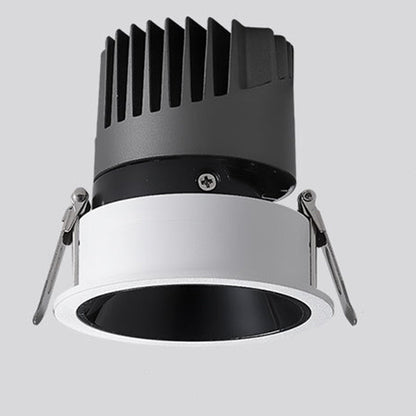 Modern Minimalist Aluminum Round LED Recessed Spotlight Flush Mount Ceiling Light For Living Room