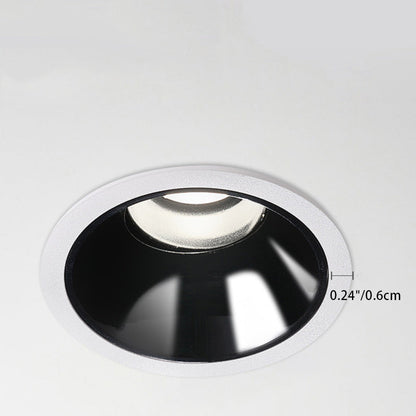 Modern Minimalist Aluminum Round LED Recessed Spotlight Flush Mount Ceiling Light For Living Room