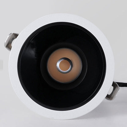 Modern Minimalist Aluminum Round LED Recessed Spotlight Flush Mount Ceiling Light For Living Room