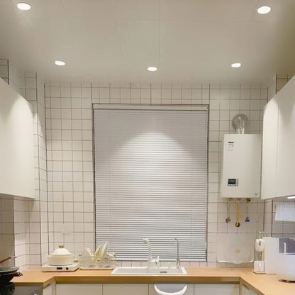 Modern Minimalist Aluminum Round LED Recessed Spotlight Flush Mount Ceiling Light For Living Room