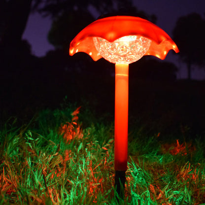 Contemporary Creative ABS Umbrella-Shape Solar Waterproof LED Lawn Insert Light For Outdoor Patio