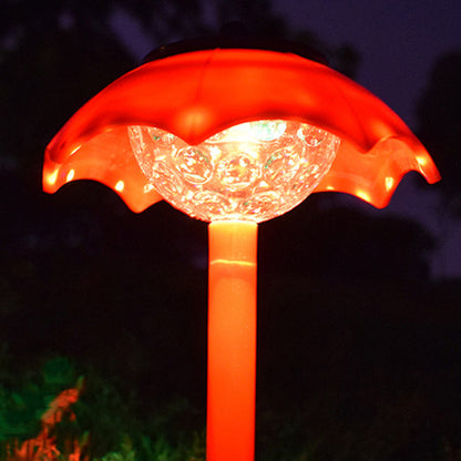 Contemporary Creative ABS Umbrella-Shape Solar Waterproof LED Lawn Insert Light For Outdoor Patio