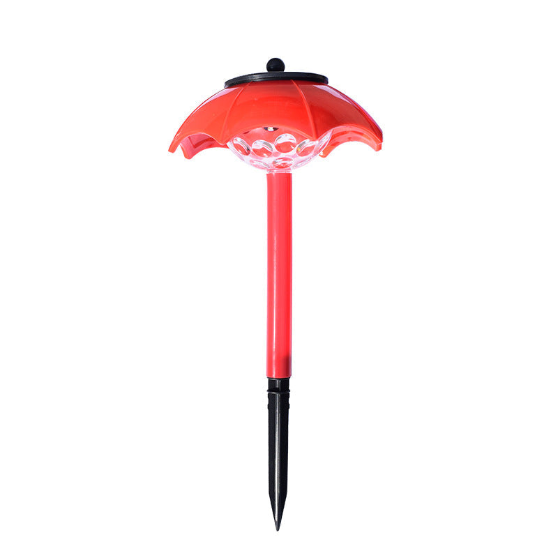 Contemporary Creative ABS Umbrella-Shape Solar Waterproof LED Lawn Insert Light For Outdoor Patio