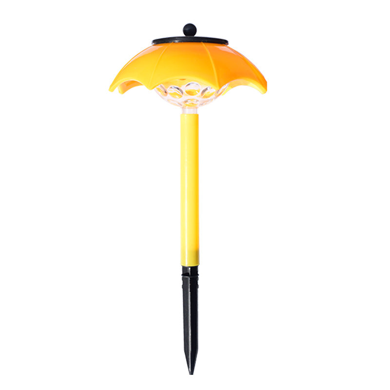 Contemporary Creative ABS Umbrella-Shape Solar Waterproof LED Lawn Insert Light For Outdoor Patio