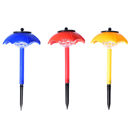 Contemporary Creative ABS Umbrella-Shape Solar Waterproof LED Lawn Insert Light For Outdoor Patio