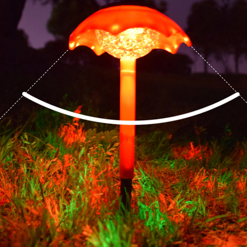 Contemporary Creative ABS Umbrella-Shape Solar Waterproof LED Lawn Insert Light For Outdoor Patio