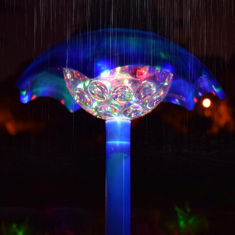 Contemporary Creative ABS Umbrella-Shape Solar Waterproof LED Lawn Insert Light For Outdoor Patio