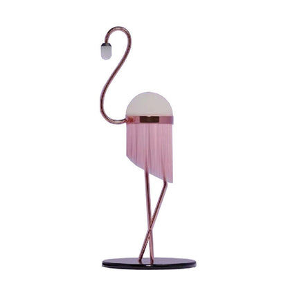 Modern Art Deco Iron PE Flamingo 1-Light Standing Floor Lamp For Living Room