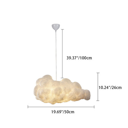 Contemporary Creative PVC Cloud Shaped 1-Light Pendant Light For Dining Room