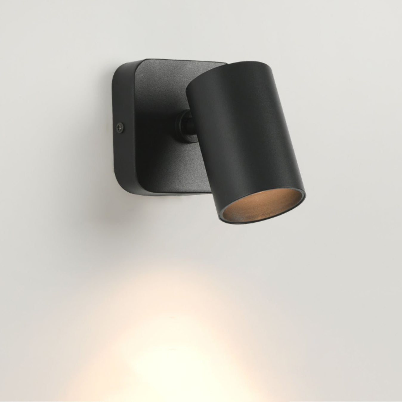 مصباح حائطي بتصميم بسيط عصري مصنوع من الحديد والألومنيوم مزود بأسطوانة LED دوارة لغرفة النوم 