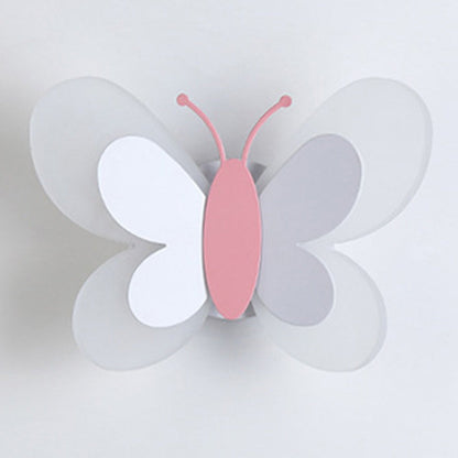 Contemporary Creative Butterfly Acrylic Iron LED Wall Sconce Lamp For Bedroom