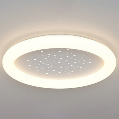 Modern Minimalist Starry Sky Round Acrylic LED Flush Mount Ceiling Light For Bedroom