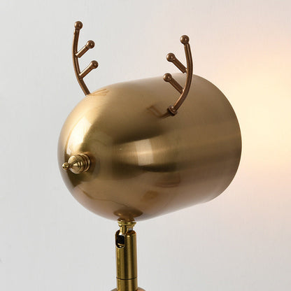 Contemporary Nordic Antler Iron Marble Base 1-Light Melting Wax Table Lamp For Home Office