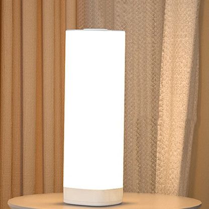 Modern Minimalist Acrylic Column Shade USB LED Table Lamp For Bedroom